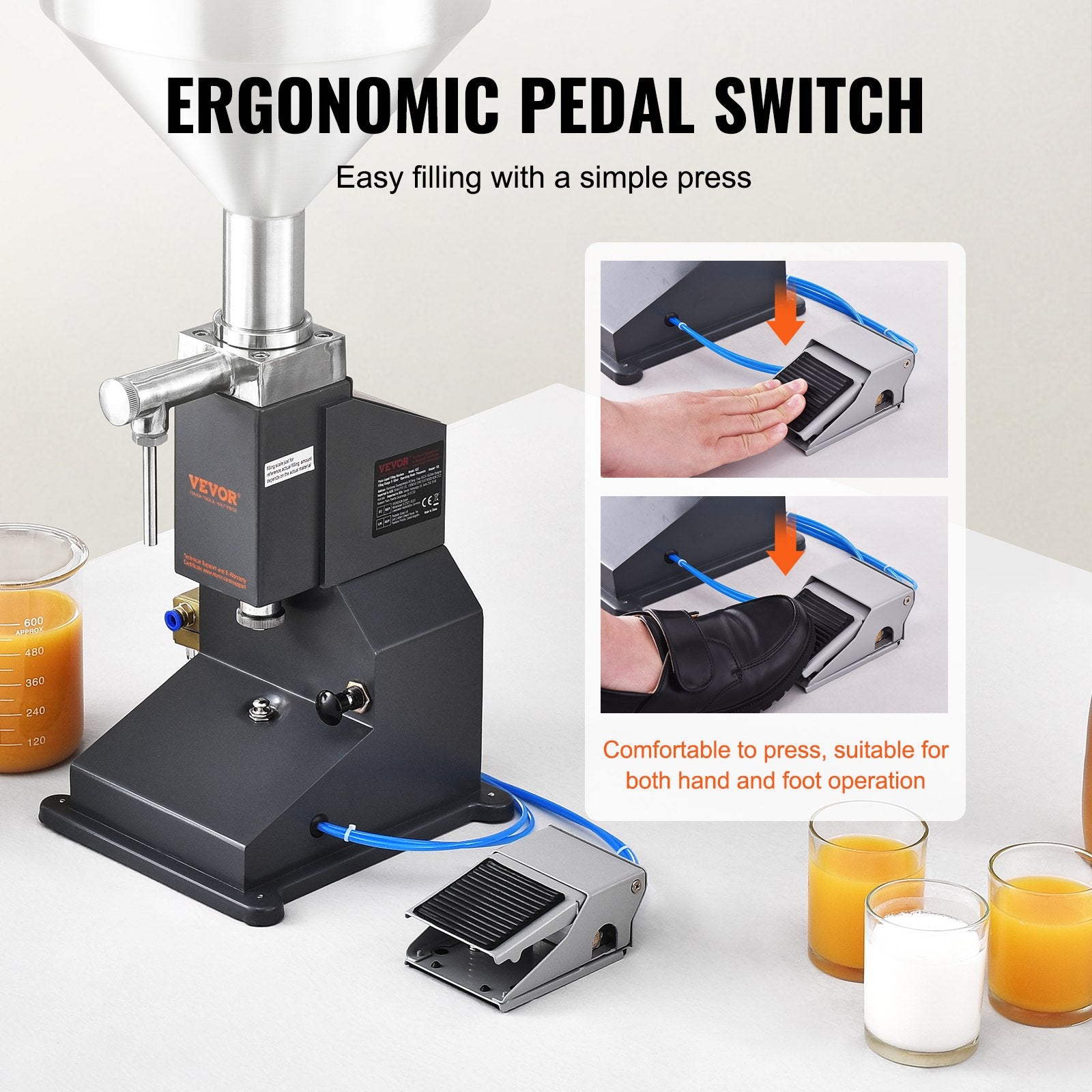 Pneumatic Paste Liquid Filling Machine, 5-50ml Bottle Filler, Bottle