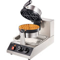 Commerical Round Waffle Maker 1300W Rotatable Non-Stick Waffle Iron